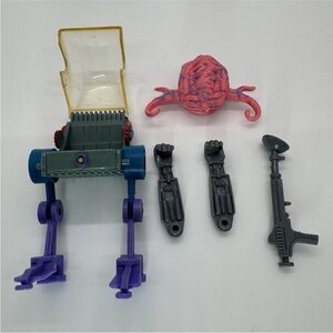 Vintage 1989 Playmates TMNT Krang Action Figure Walker Suit READ